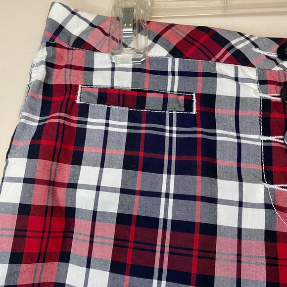 VINTAGE TOMMY HILFIGER woman's size 6 100% cotton plaid academia cropped pants - Picture 5 of 11